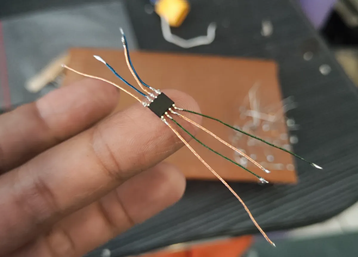 IC Soldered to Cable